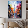 thumbnail image 1 of Designart "Parisian Spectrum Icon" City Paris Floater Framed Canvas Art Print, 1 of 5
