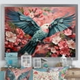 thumbnail image 1 of Designart "Parrot Paradise Blue and Pink IV" Animals Framed Wall Art Decor - Modern Blue Parrot Entryway Framed Wall Art, 1 of 6