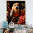 thumbnail image 1 of Designart "Parrot'S Serenading In A Tropical Setting" Parrot Floater Framed Wall Decor, 1 of 5