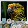 thumbnail image 1 of Designart "Parrots Creating Emerald Melodies I" Parrot Floater Framed Canvas Art Print, 1 of 5