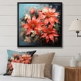 thumbnail image 1 of Designart "Passionate Poinsettias in Flower IV" Floral Framed Wall Art Decor - Traditional Red Poinsettias Hallway Framed Wall Art Decor, 1 of 6