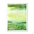 thumbnail image 1 of Designart 'Pastel Abstract With Beige and Dark Green & Spots' Modern Framed Art Print, 1 of 4