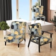 thumbnail image 1 of Designart "Pastel Abstract With Blue Black & Gold Spots XVIII" Upholstered Modern Geometric Accent Chair and Modern & Contemporary Arm Chair - Multiple Color & Pattern, 1 of 7