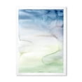 thumbnail image 1 of Designart 'Pastel Abstract With Green Dark Blue and White Spots' Modern Framed Art Print, 1 of 4