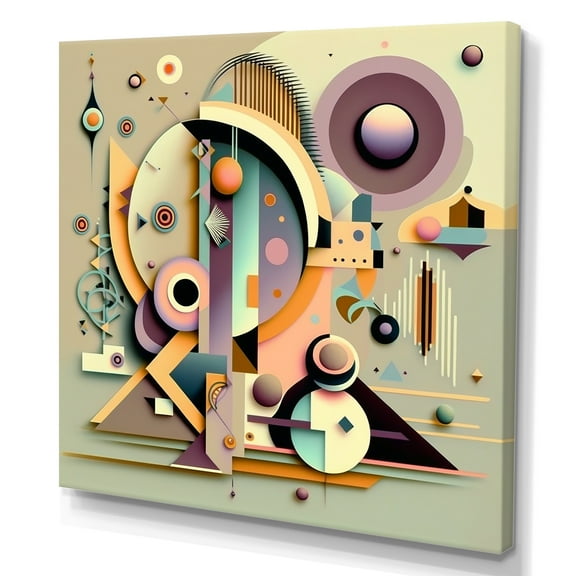 Designart Pastel Art Deco II Canvas Wall Art