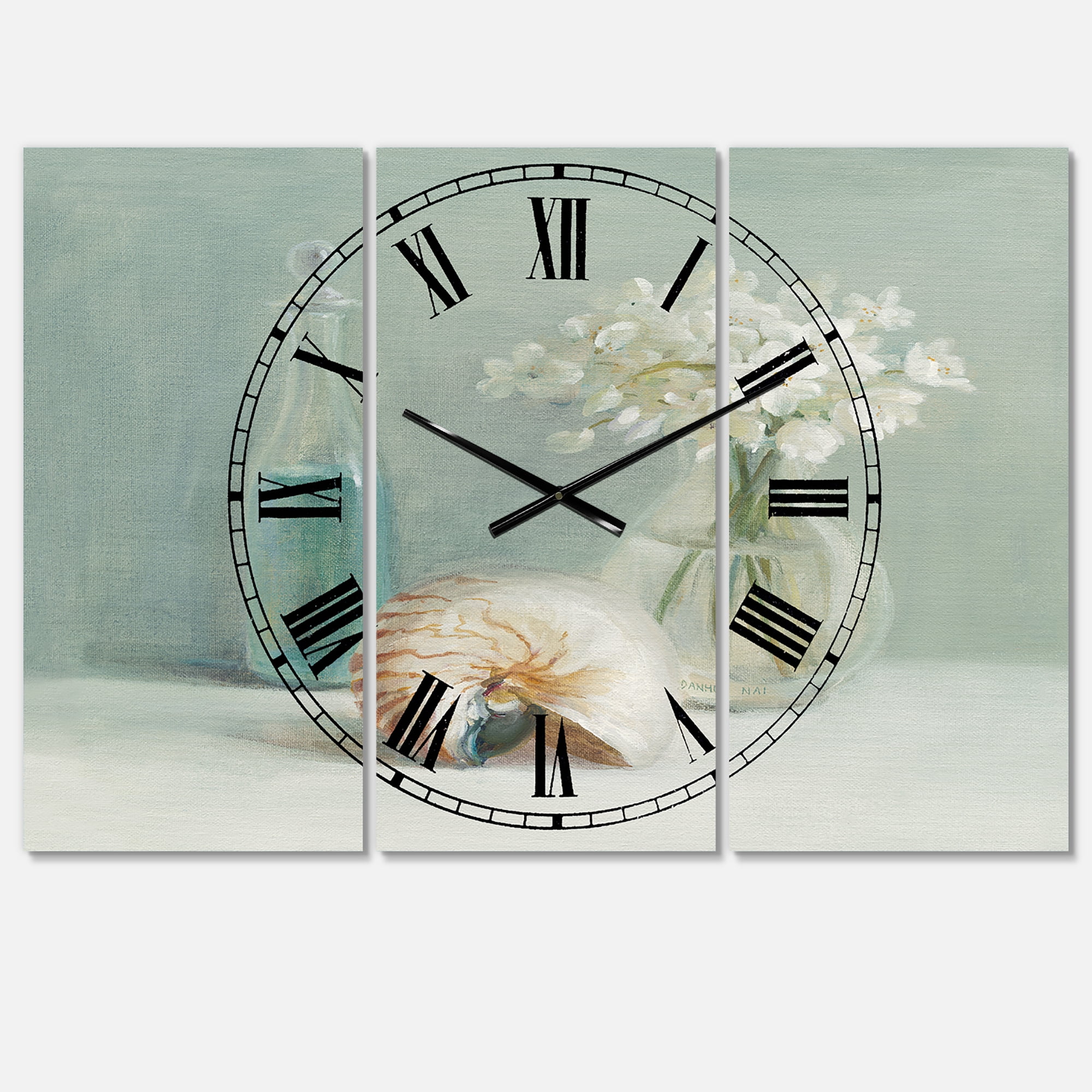 Designart 'Pastel Bath IV' Farmhouse wall clock