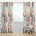 thumbnail image 1 of Designart 'Pastel Circular Retro Pattern II' Mid-Century Modern Blackout Curtain Panel, 1 of 4