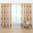 thumbnail image 1 of Designart 'Pastel Circular Retro Pattern IV' Mid-Century Modern Curtain Panel, 1 of 4
