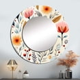 thumbnail image 1 of Designart "Pastel Floral Delicacy" Floral Rund Mirror For Wall Decor - Large Pink Round Print Mirror - Round Bohemian Mirror - Wall Mounted Round Large Mirror - 29" x 29", 1 of 6