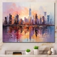 thumbnail image 1 of Designart "Pastel Giants Skyscrapers in the City II" Architecture Wall Decor, 1 of 5