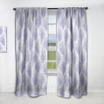 thumbnail image 1 of Designart 'Pastel Gold and Blue and Abstract Shapes Pattern' Mid-Century Modern Curtain Panel, 1 of 5