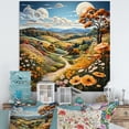 thumbnail image 1 of Designart "Pastel Hills in the Countryside I" Landscapes Metal Wall Art Prints, 1 of 5
