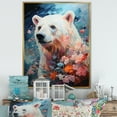 thumbnail image 1 of Designart "Pastel Hued Polar Bear Tranquility" Animals Bear Floater Framed Wall Decor, 1 of 5