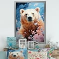 thumbnail image 1 of Designart "Pastel Hued Polar Bear Tranquility I" Animals Bear Picture Framed Canvas Art Print, 1 of 5