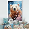 thumbnail image 1 of Designart "Pastel Hued Polar Bear Tranquility I" Animals Bear Picture Framed Canvas Art Print, 1 of 5