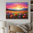 thumbnail image 1 of Designart "Pastel Meadows At Dusk I" Flower Floater Framed Canvas Prints, 1 of 5