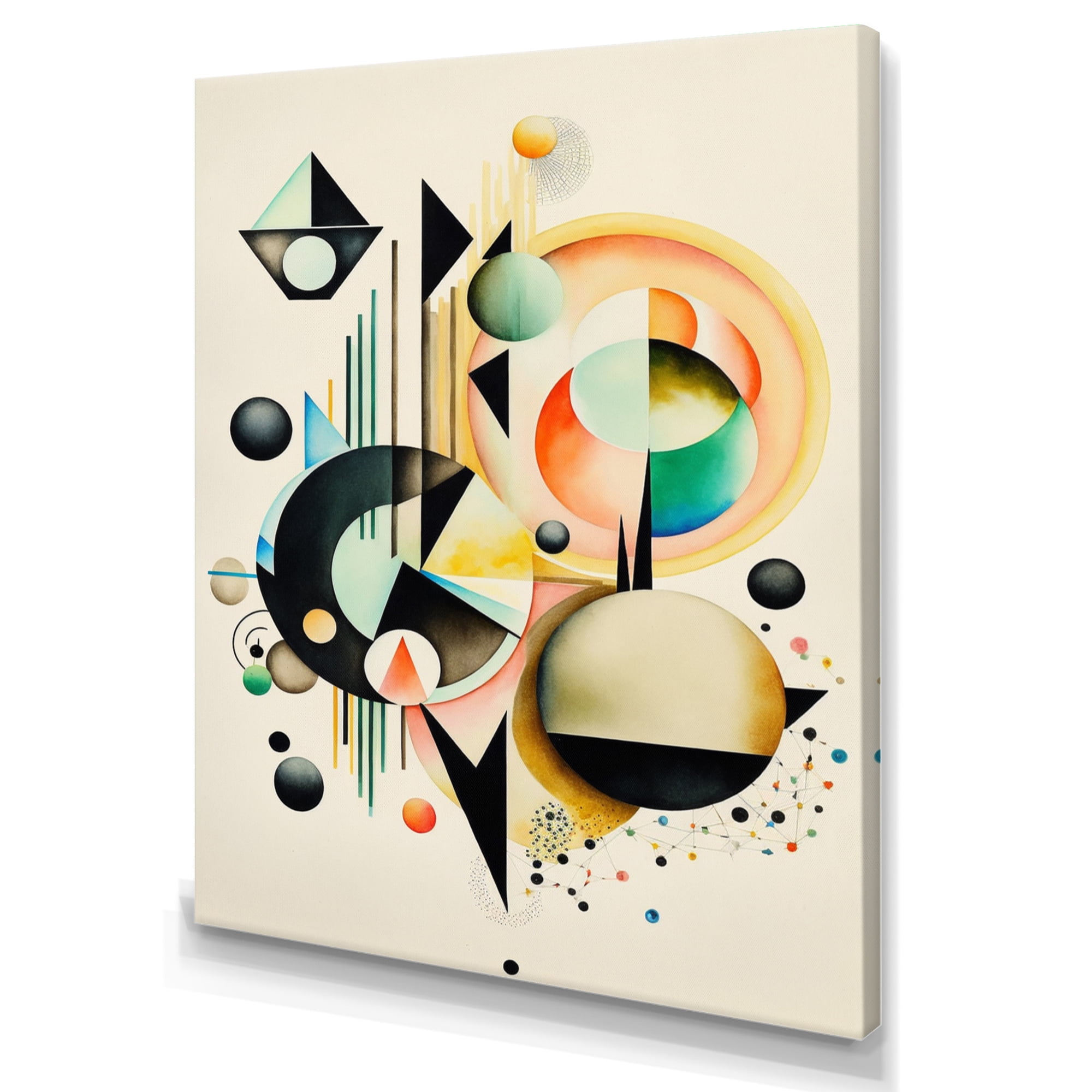 Designart Pastel Minimalist Multi Shape Art IV Canvas Wall Art