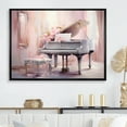 thumbnail image 1 of Designart "Pastel Play On The Pink Piano" Music Floater Framed Canvas Art Print, 1 of 5