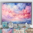 thumbnail image 1 of Designart "Pastel Sky Palette Pink and Blue Hues II" Landscapes Framed Wall Art Decor - Traditional Pink Sky Entryway Framed Wall Art Print, 1 of 6