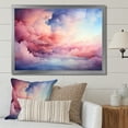 thumbnail image 1 of Designart "Pastel Sky Palette Pink and Blue Hues IV" Landscapes Framed Wall Art Decor - Traditional Pink Sky Living Room Framed Canvas Art, 1 of 6