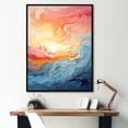 thumbnail image 1 of Designart "Pastel Sunset with Bold Colors I" Landscape & Nature Floater Framed Wall Decor, 1 of 7