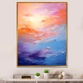 thumbnail image 1 of Designart "Pastel Sunset with Bold Colors II" Landscape & Nature Floater Framed Wall Art Living Room, 1 of 7