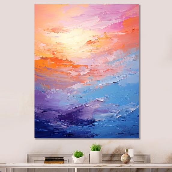 Designart "Pastel Sunset with Bold Colors II" Landscape & Nature Wall Art Living Room