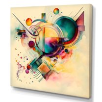 Designart Pastel Watercolor Art Deco II Canvas Wall Art