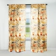 thumbnail image 1 of Designart "Pastoral Beige Blossoms I" Floral Room Darkening Curtain Single Panel, 1 of 6