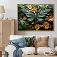 thumbnail image 1 of Designart "Pastoral Flight Green Dragonfly Insects" Animals Floater Framed Canvas Print, 1 of 7