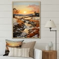 thumbnail image 1 of Designart "Pastoral Golden Hour Sunrise Scenery I" Landscape & Nature Floater Framed Wall Art Living Room, 1 of 7