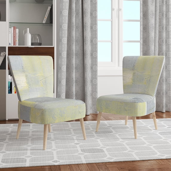 Designart "Patchwork Abstract II" Upholstered Modern Accent Chair - Arm Chair