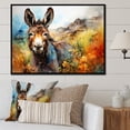 thumbnail image 1 of Designart "Patchwork Pastures of Donkey I" Animals Framed Wall Art - Modern Farmhouse Brown Donkey Hallway Framed Wall Art Decor, 1 of 6