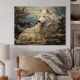 thumbnail image 1 of Designart "Patchwork of a Winter Wolf Watch II" Animals Print on Natural Pine Wood, 1 of 5