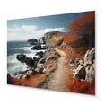 thumbnail image 1 of Designart "Path Along the Coast IV" Landscapes Metal Wall Art, 1 of 5