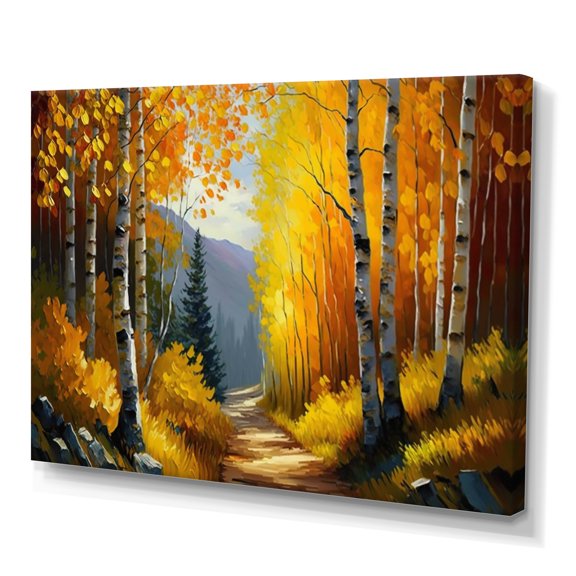 Designart Path Into The Forest II Canvas Wall Art