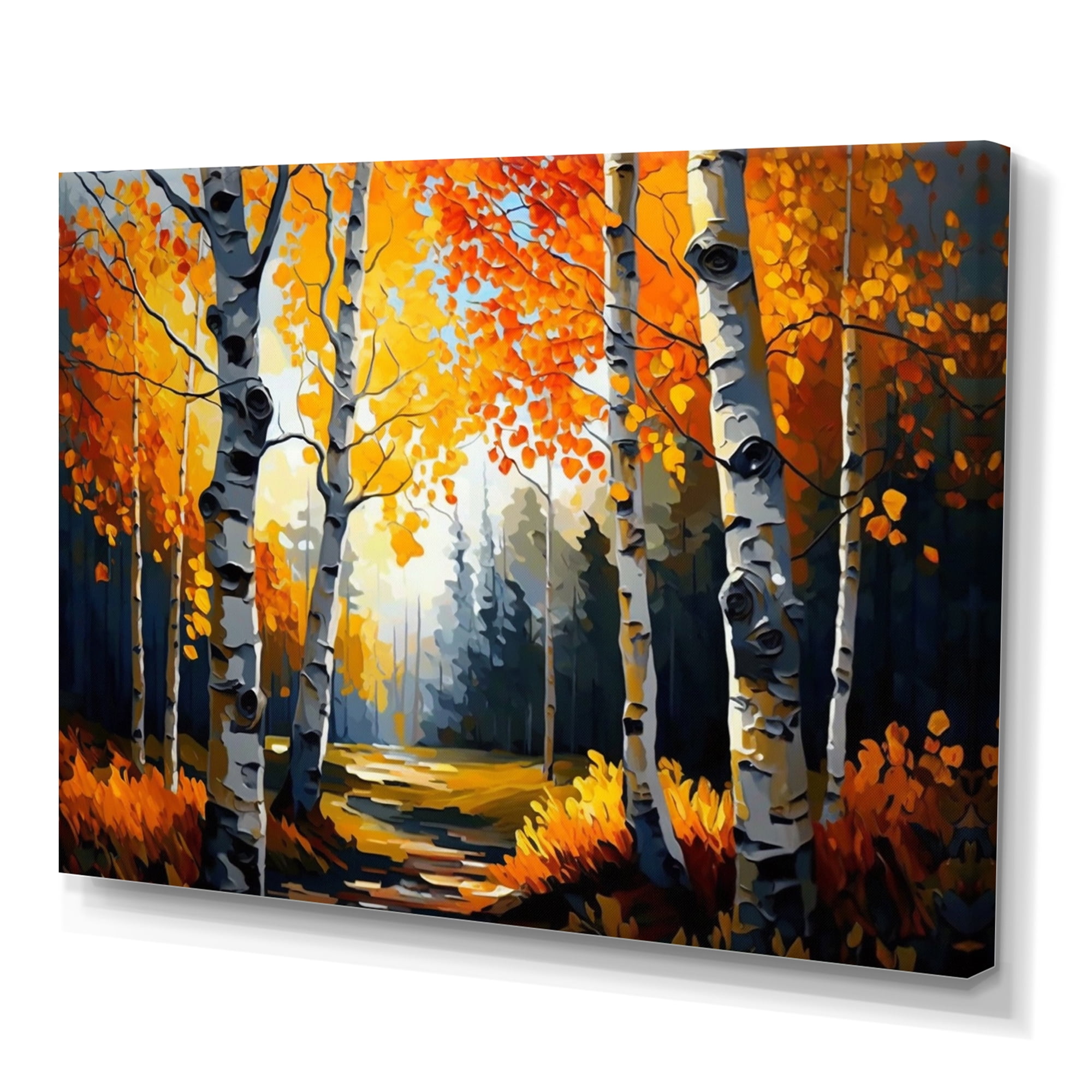 Designart Path Into The Forest IV Canvas Wall Art