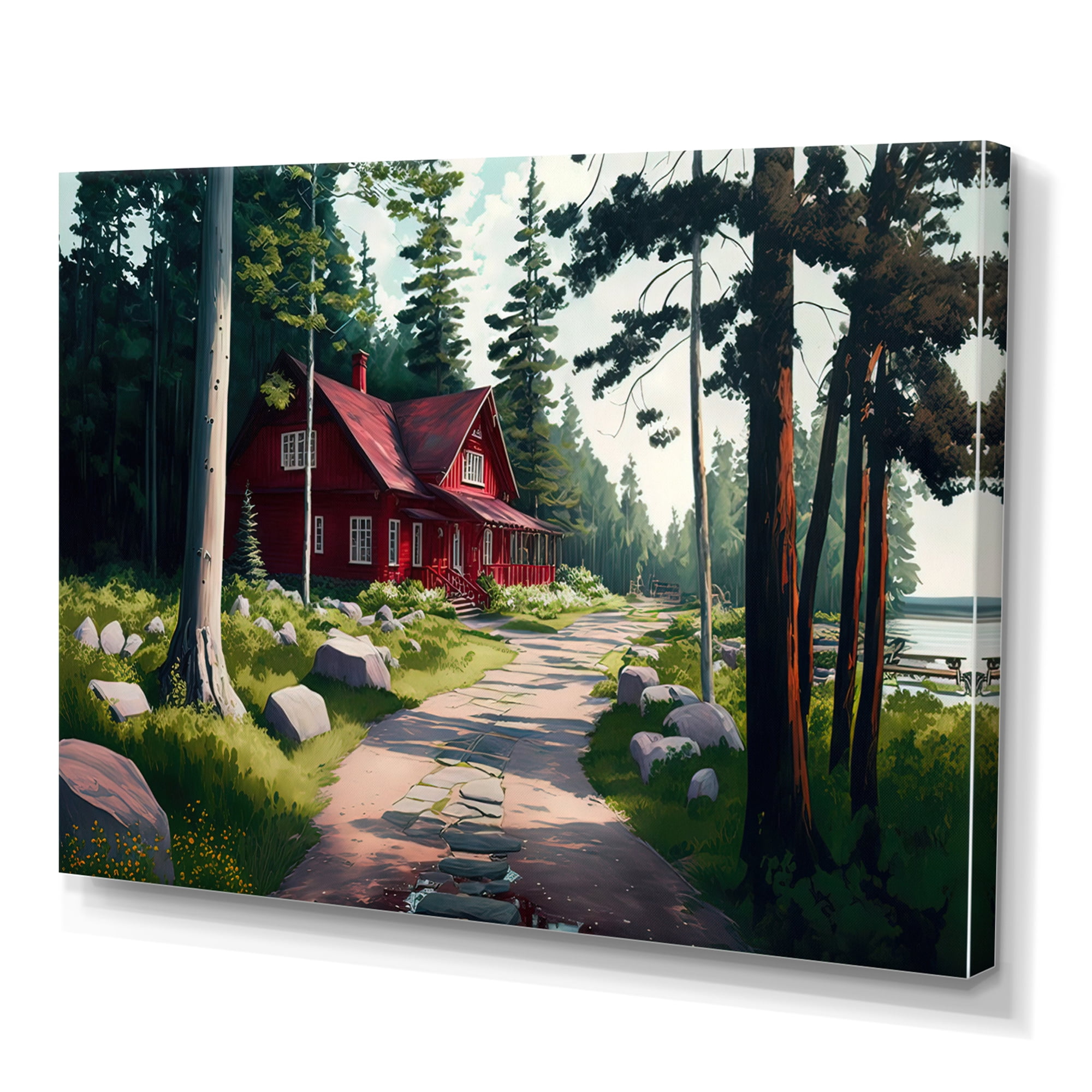 Designart Path To Beach House I Canvas Wall Art
