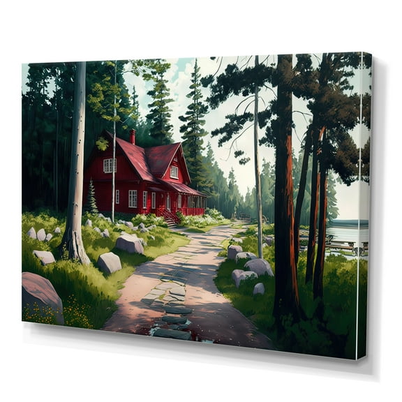 Designart Path To Beach House I Canvas Wall Art