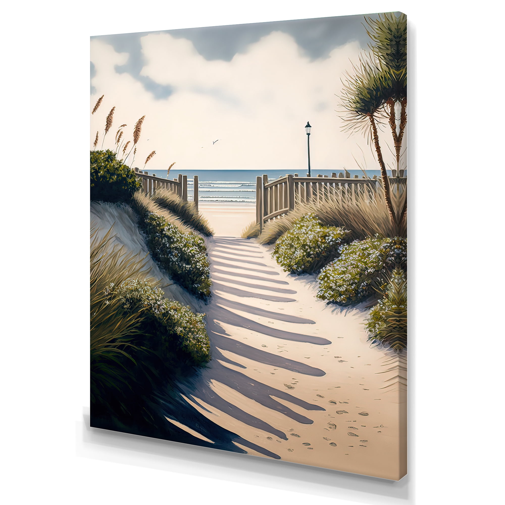 Designart Path To The Beach V Canvas Wall Art