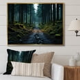 thumbnail image 1 of Designart "Path To The Forest Emerald" Landscapes Floater Framed Wall Art Living Room, 1 of 7
