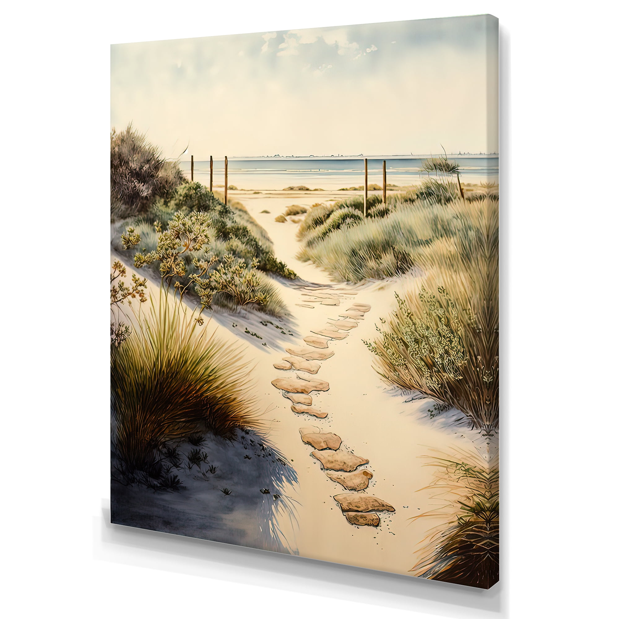 Designart Path To The Ocean III Canvas Wall Art