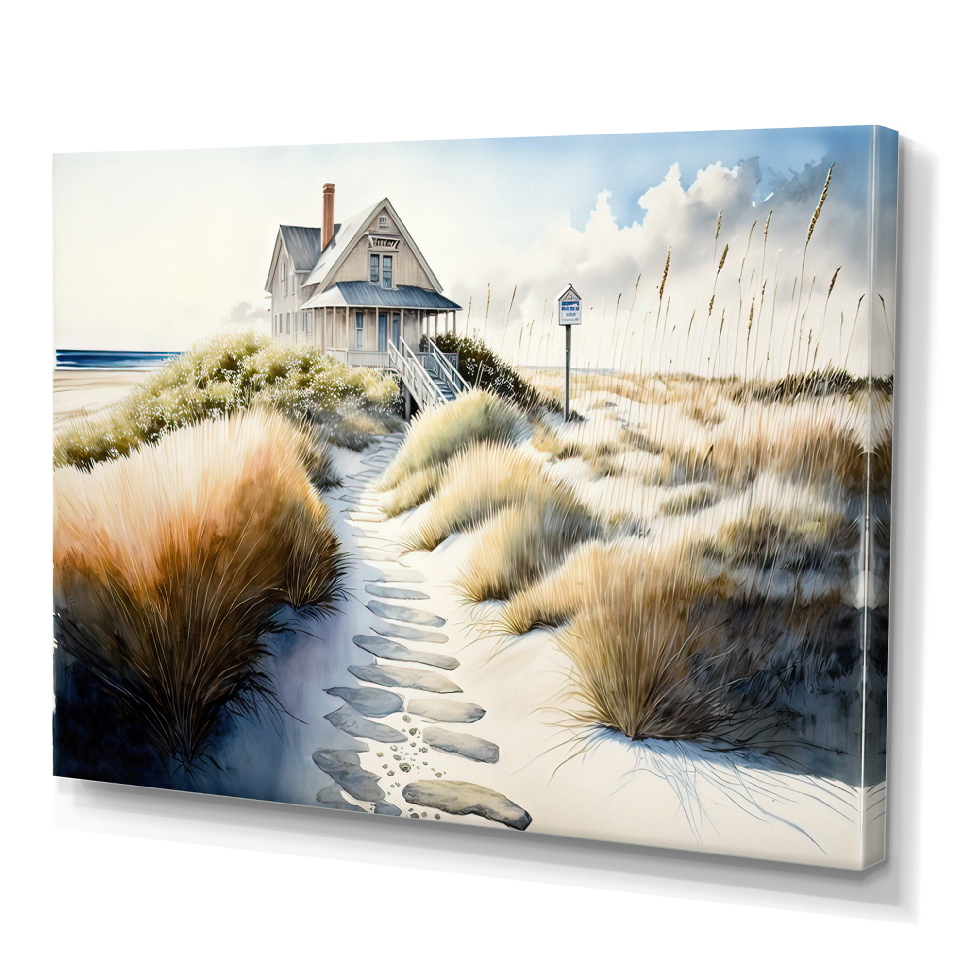 Designart Path To The Ocean VIII Canvas Wall Art