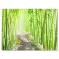 thumbnail image 1 of Designart ' Path in Green Bamboo Forest ' Traditional Canvas Wall Art Print, 1 of 4