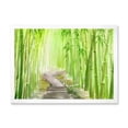 thumbnail image 1 of Designart 'Path in Green Bamboo Forest' Traditional Framed Art Print, 1 of 4