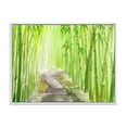 thumbnail image 1 of Designart 'Path in Green Bamboo Forest' Traditional Framed Canvas Wall Art Print, 1 of 5