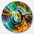 thumbnail image 1 of Designart 'Paths of Stained Glass' Abstract Metal Artwork, 1 of 5