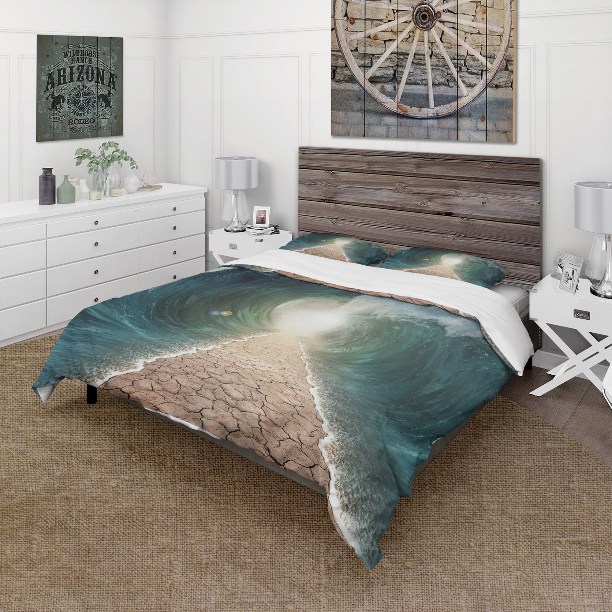 Designart 'Pathway Through The Parted Seas' Nautical & Coastal Duvet Cover Set