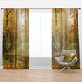 thumbnail image 1 of Designart 'Pathway in Beautiful Autumn Forest' Landscapes Curtain Panel, 1 of 4