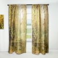 thumbnail image 1 of Designart 'Pathway in Beautiful Autumn Forest' Landscapes Green Sheer Curtain Panel, 1 of 5